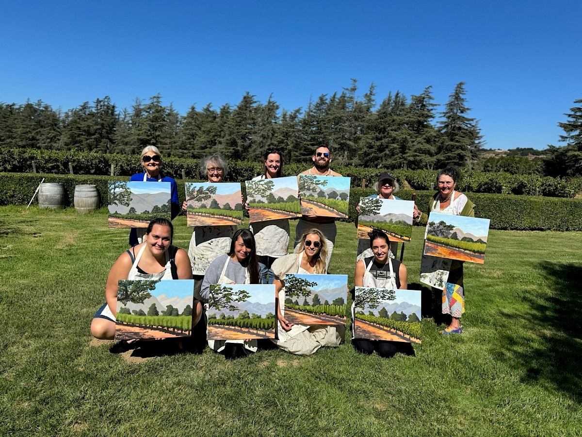 Painting in the Vineyard at Kaena