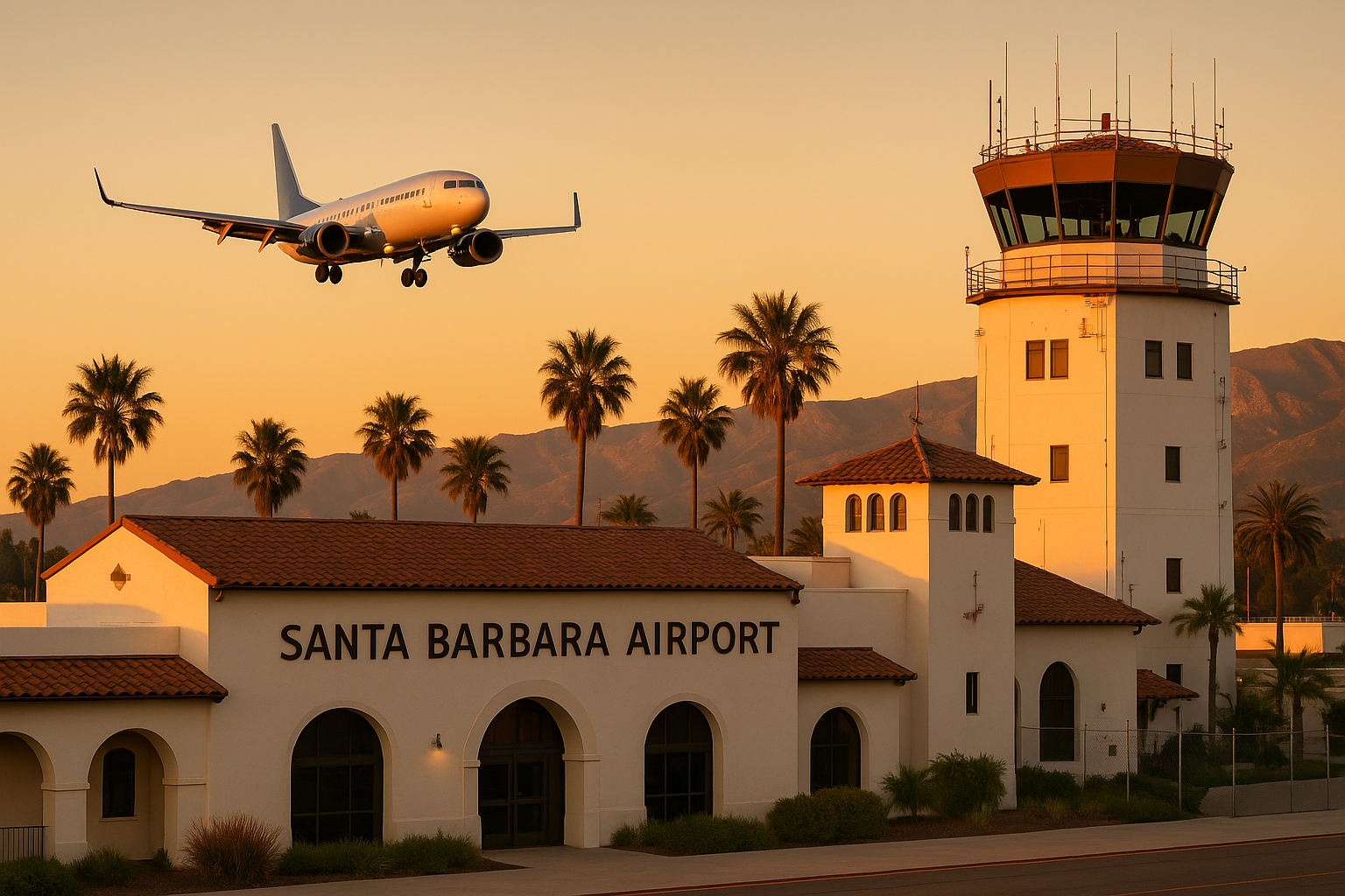 Santa Barbara Airport Image - Yes - this is AI generated!