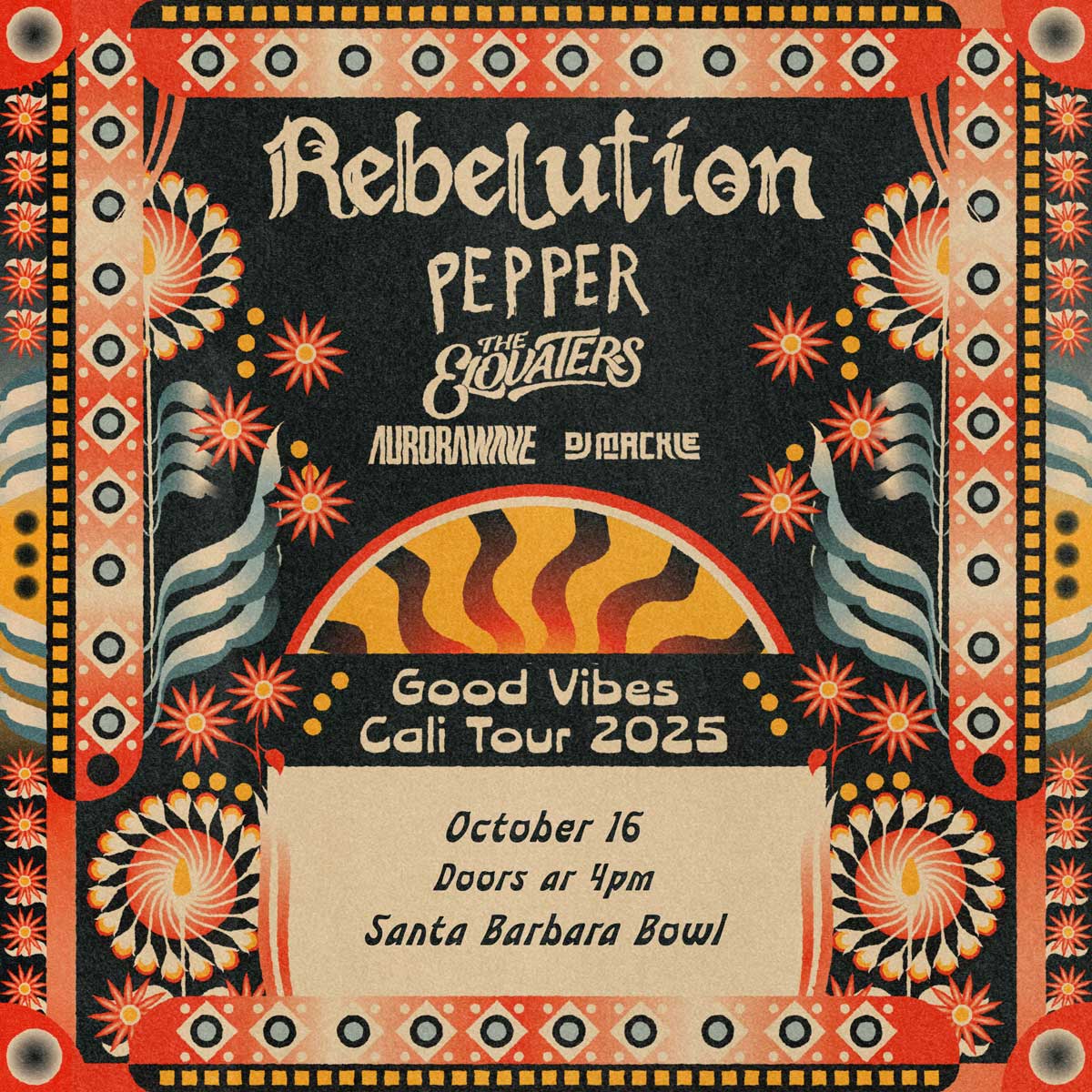 Rebelution Good Vibes Cali Tour 2025 Image