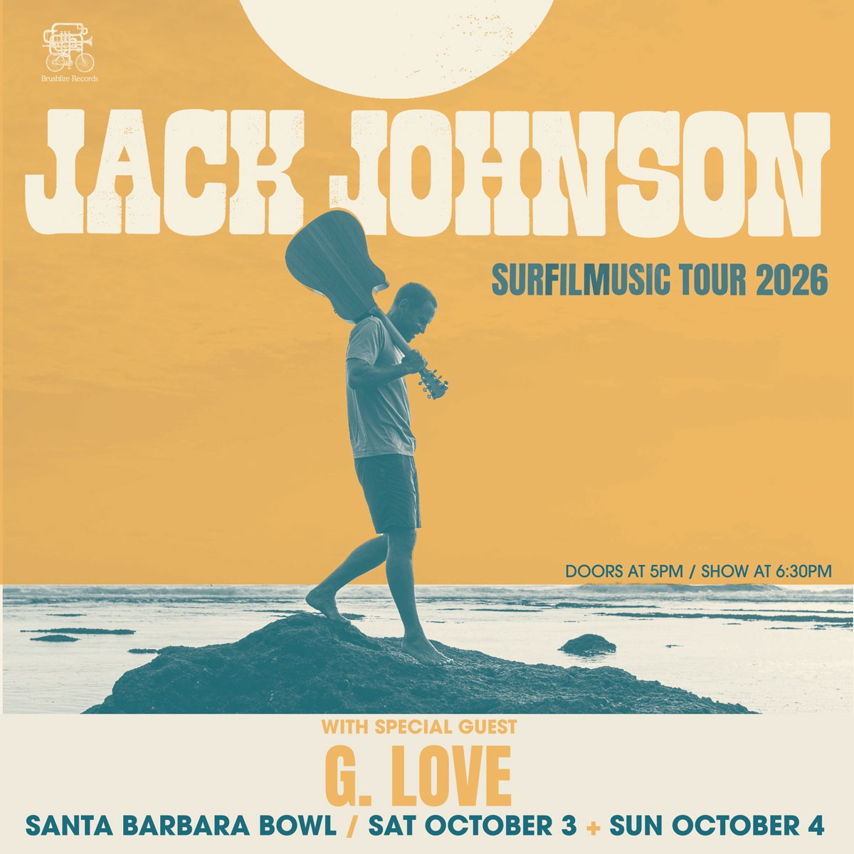 Jack Johnson SURFILMUSIC TOUR 2026